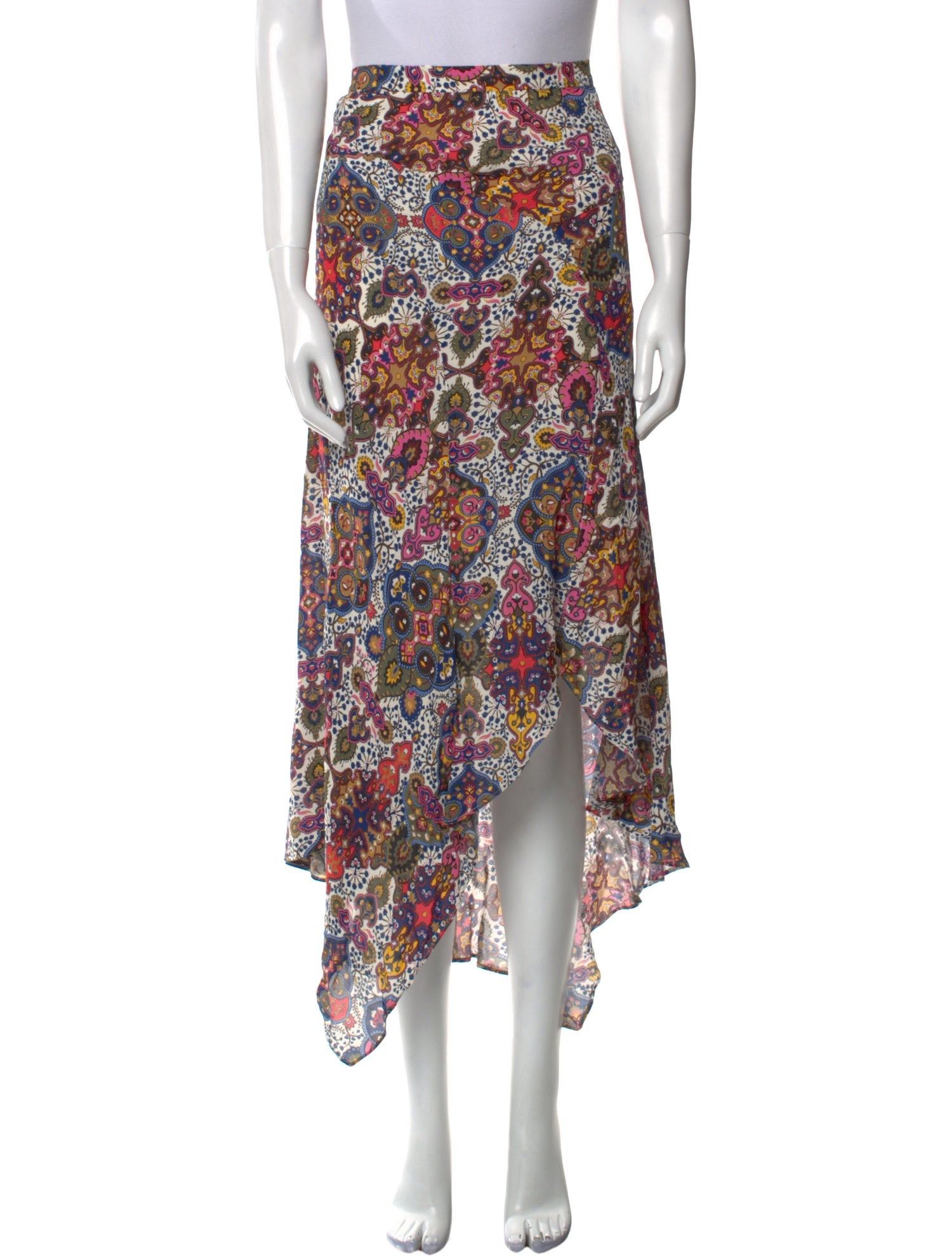 Veronica Beard Floral Print Midi Length Skirt