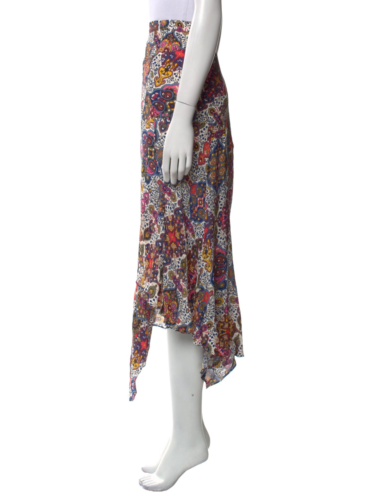 Veronica Beard Floral Print Midi Length Skirt