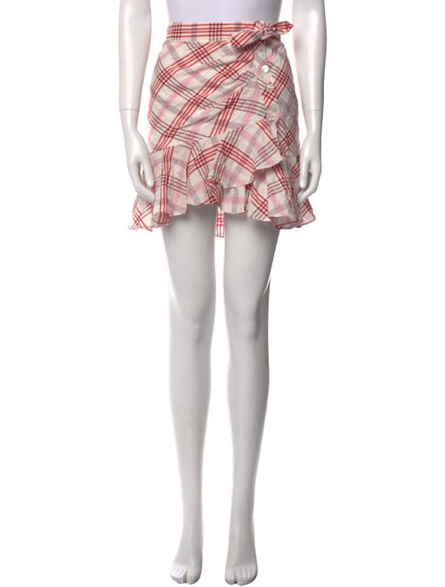 Veronica Beard Plaid Print Mini Skirt