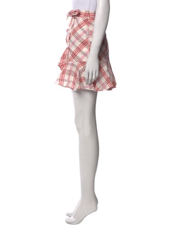 Veronica Beard Plaid Print Mini Skirt