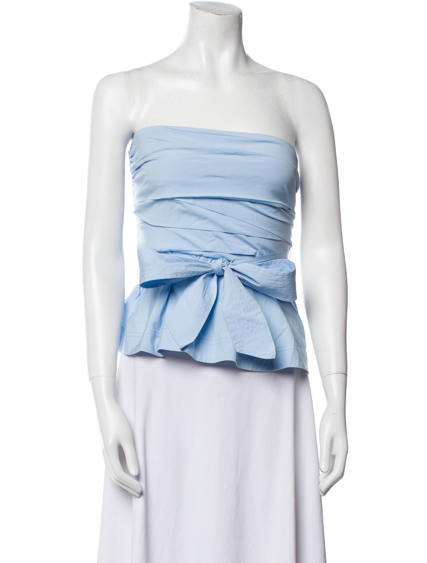 Veronica Beard Strapless Crop Top