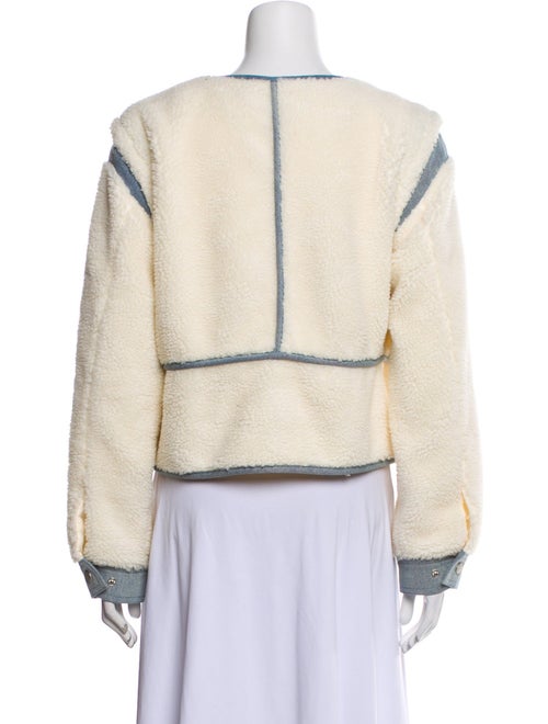 Veronica Beard Colorblock Pattern Faux Fur Jacket