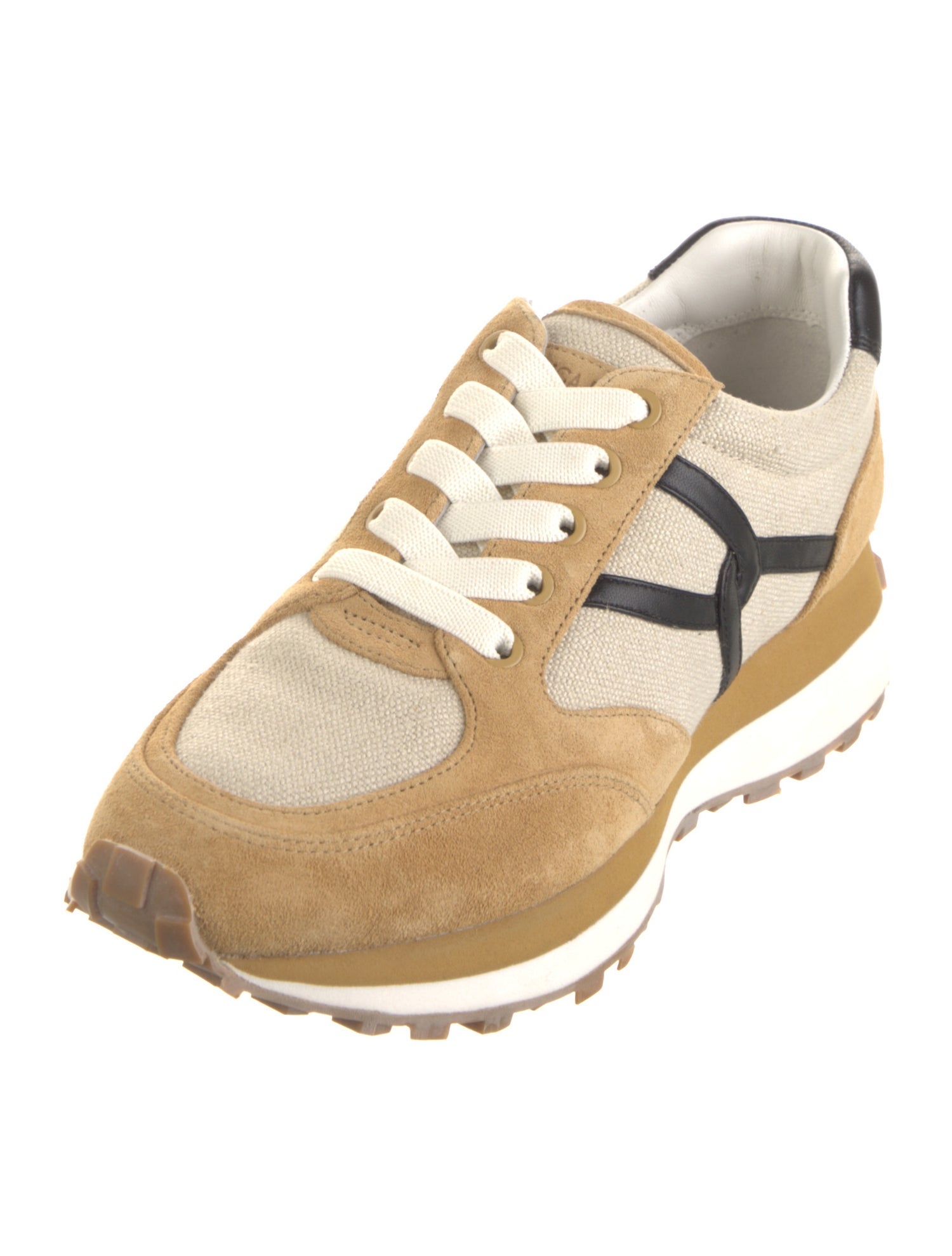 Veronica Beard Suede Colorblock Pattern Sneakers