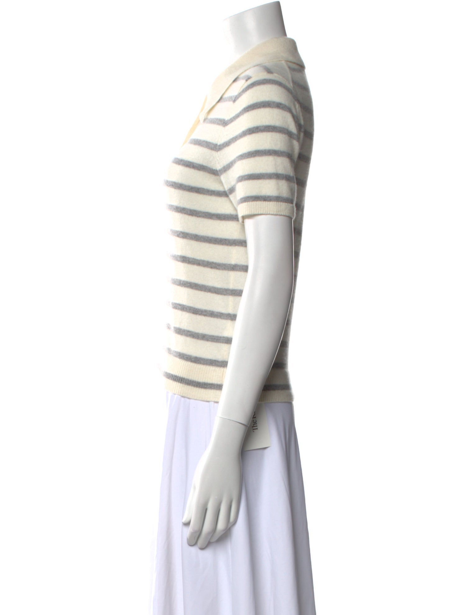 Veronica Beard Cashmere Striped Polo