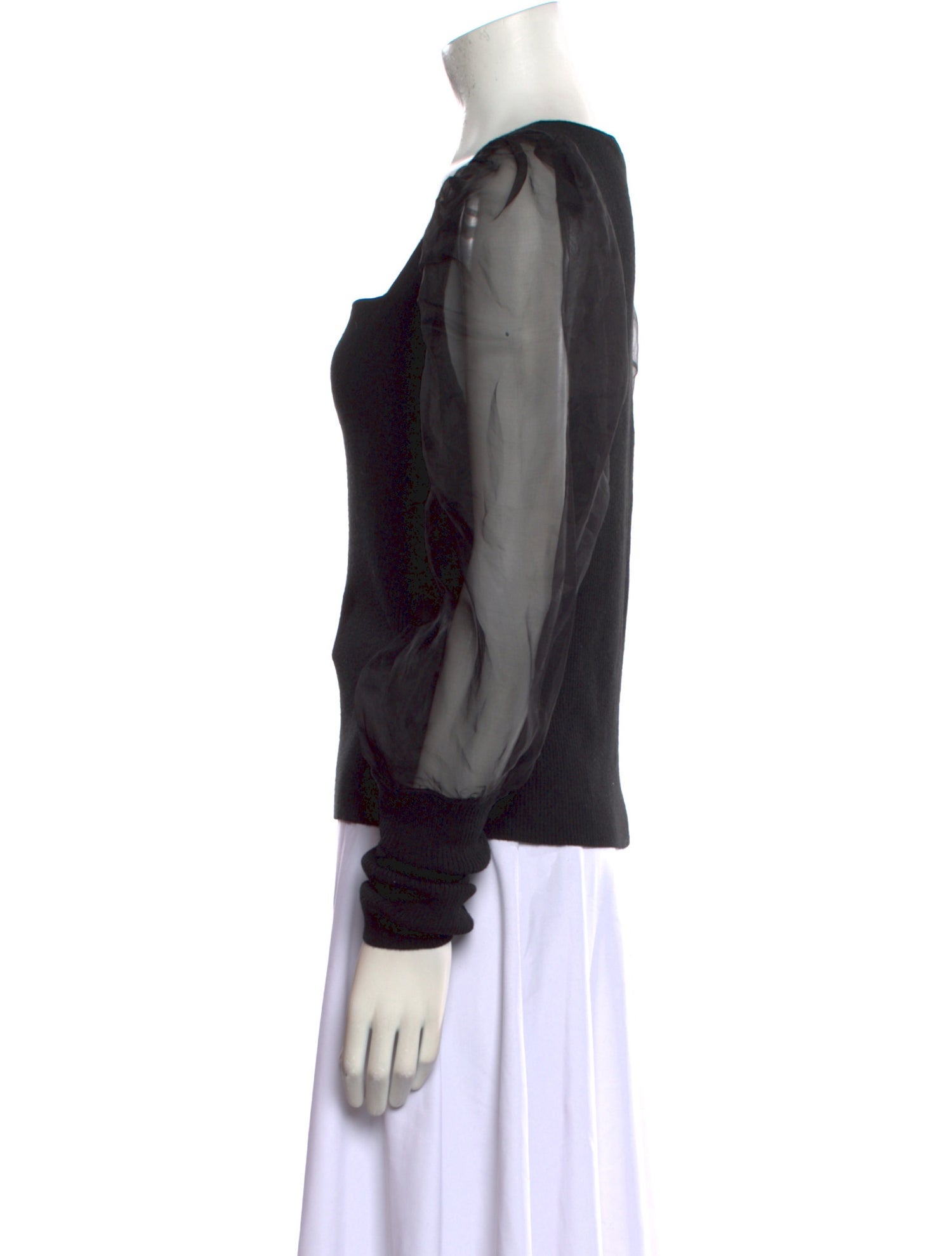 Veronica Beard Merino Wool V-Neck Blouse