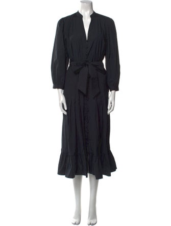 Veronica Beard V-Neck Long Dress