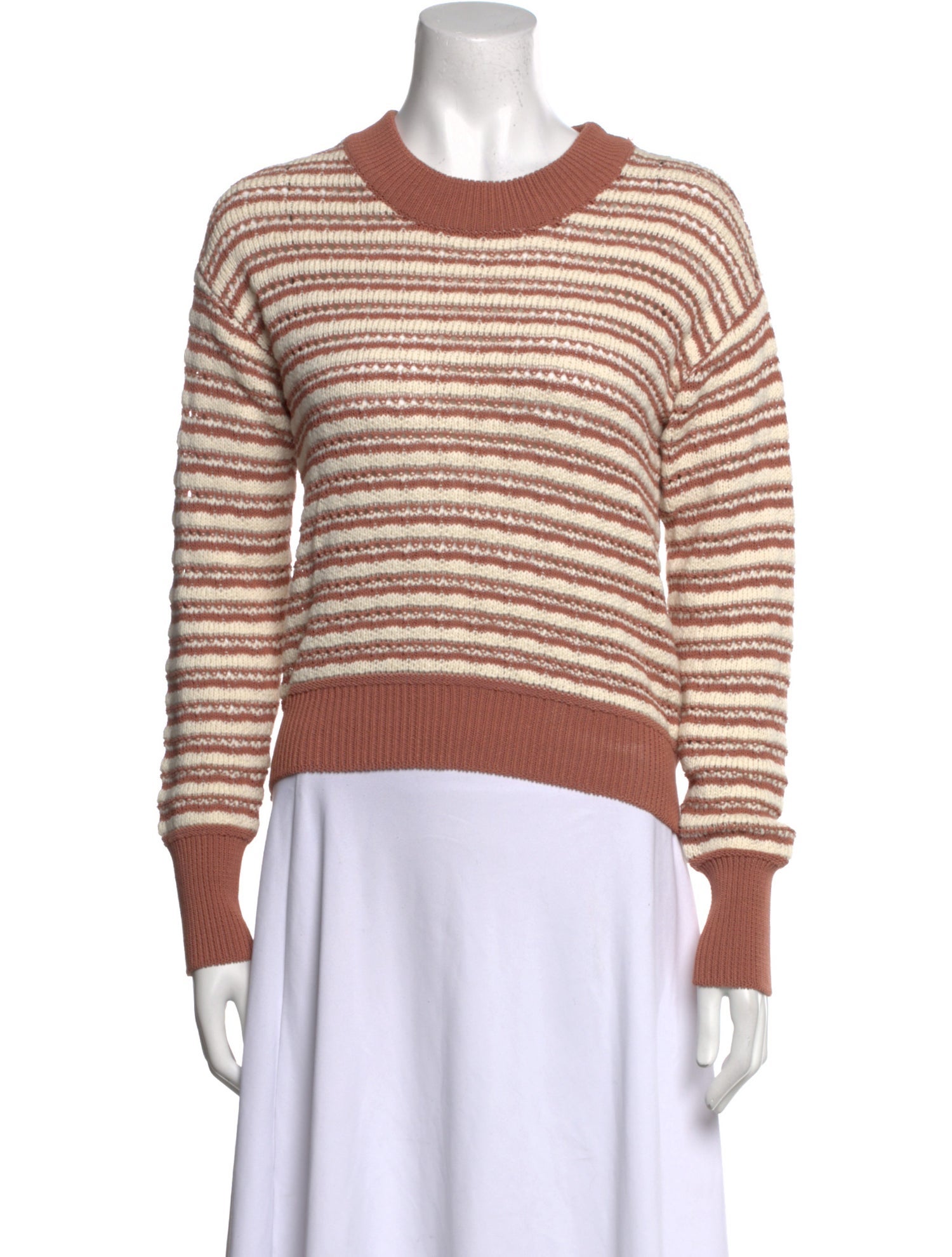 Veronica Beard Striped Crew Neck Sweater