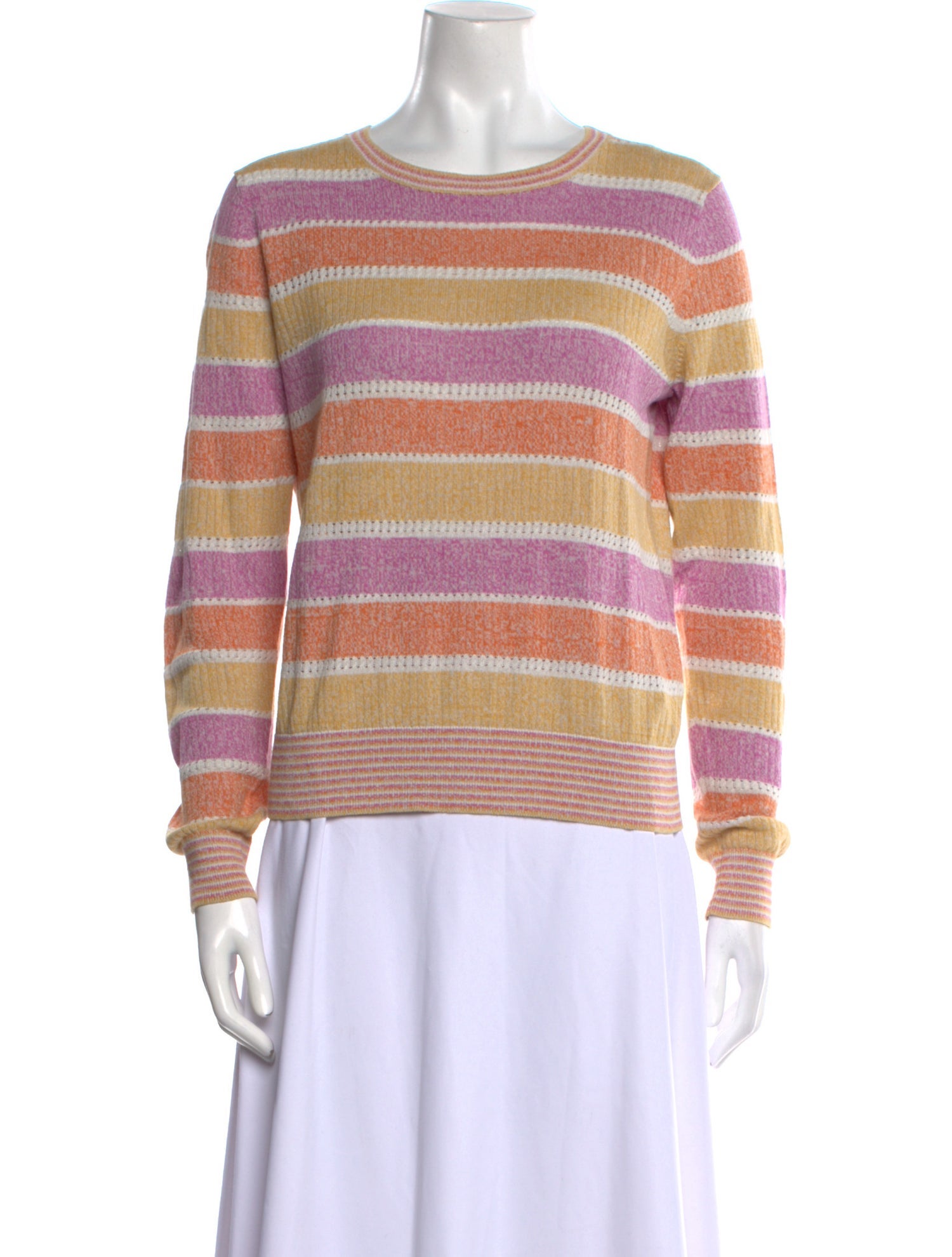 Veronica Beard Striped Scoop Neck Sweater