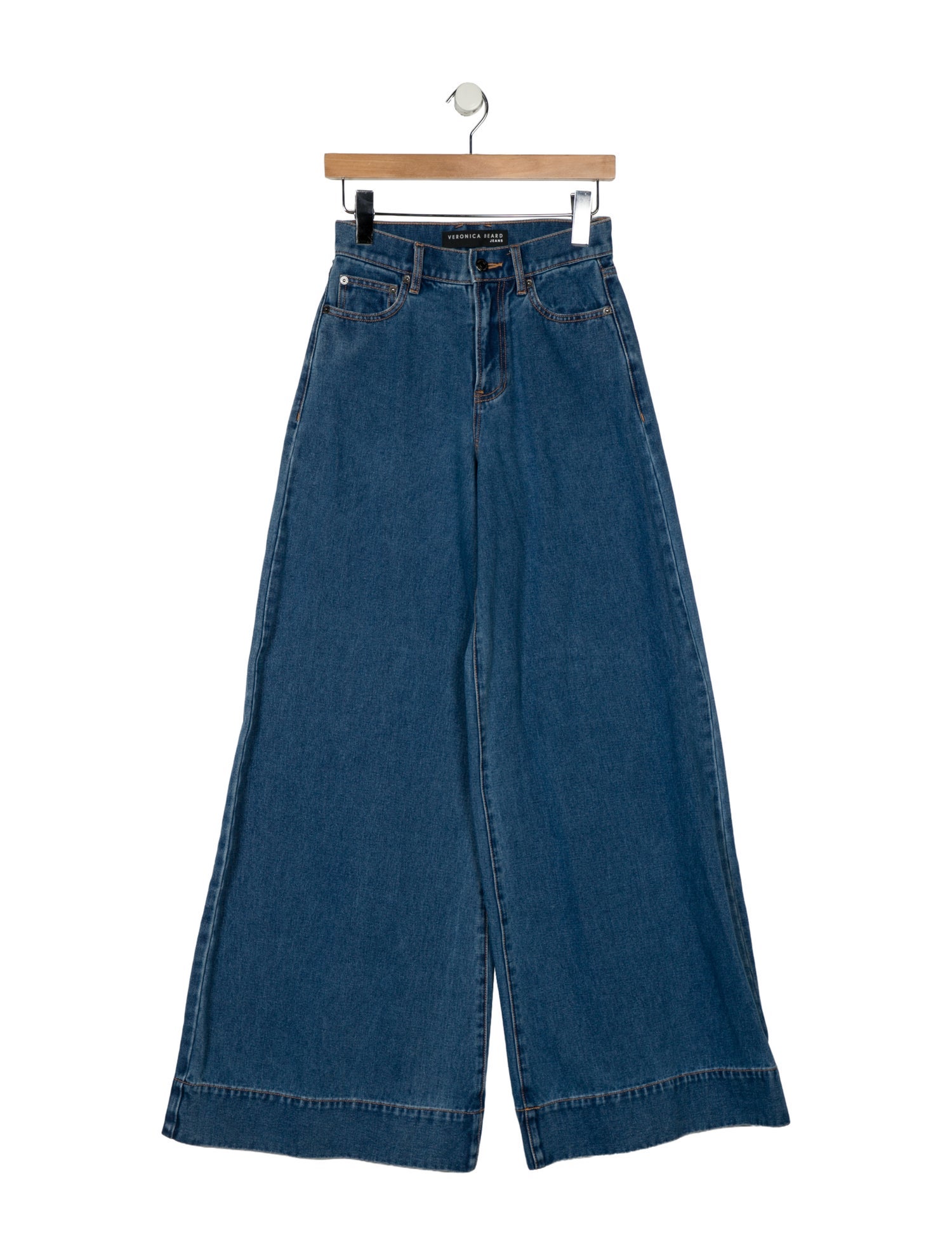 Veronica Beard High-Rise Wide Leg Jeans