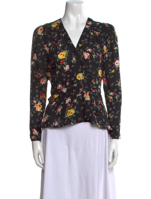 Veronica Beard Silk Floral Print Blouse