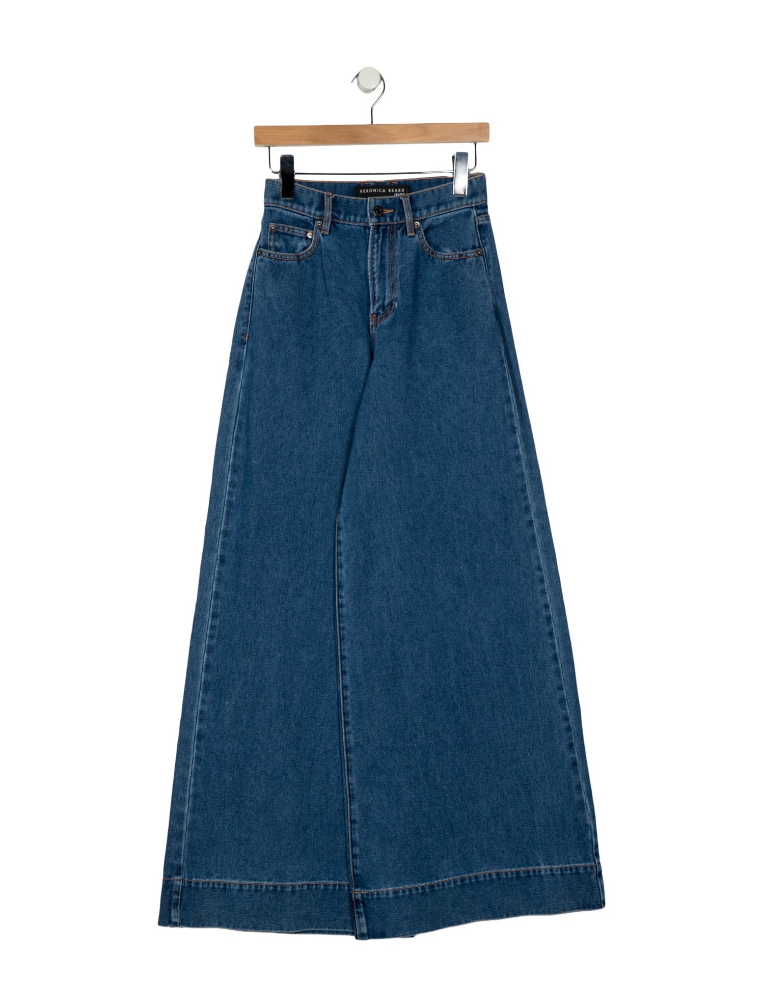 Veronica Beard High-Rise Wide Leg Jeans