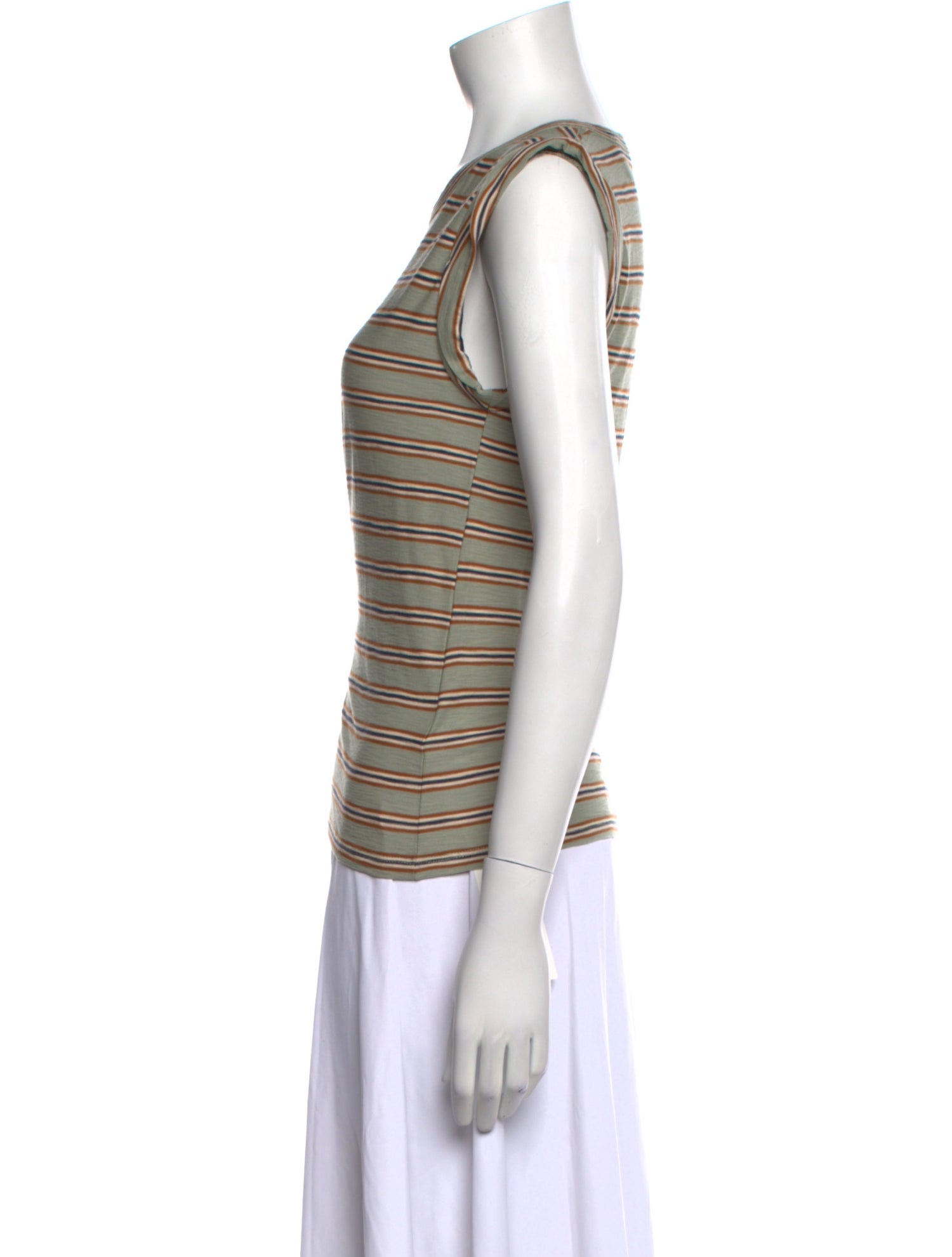 Veronica Beard Striped Crew Neck Top