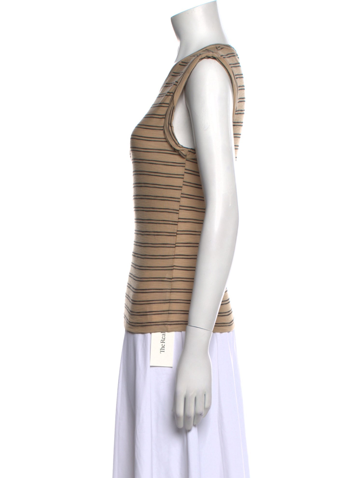 Veronica Beard Striped Crew Neck Top