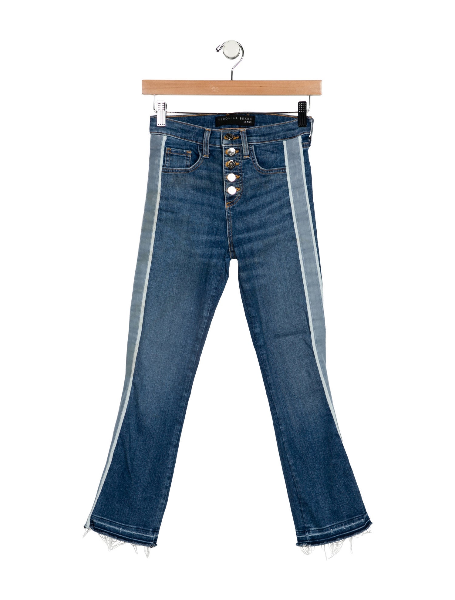 Veronica Beard Mid-Rise Straight Leg Jeans