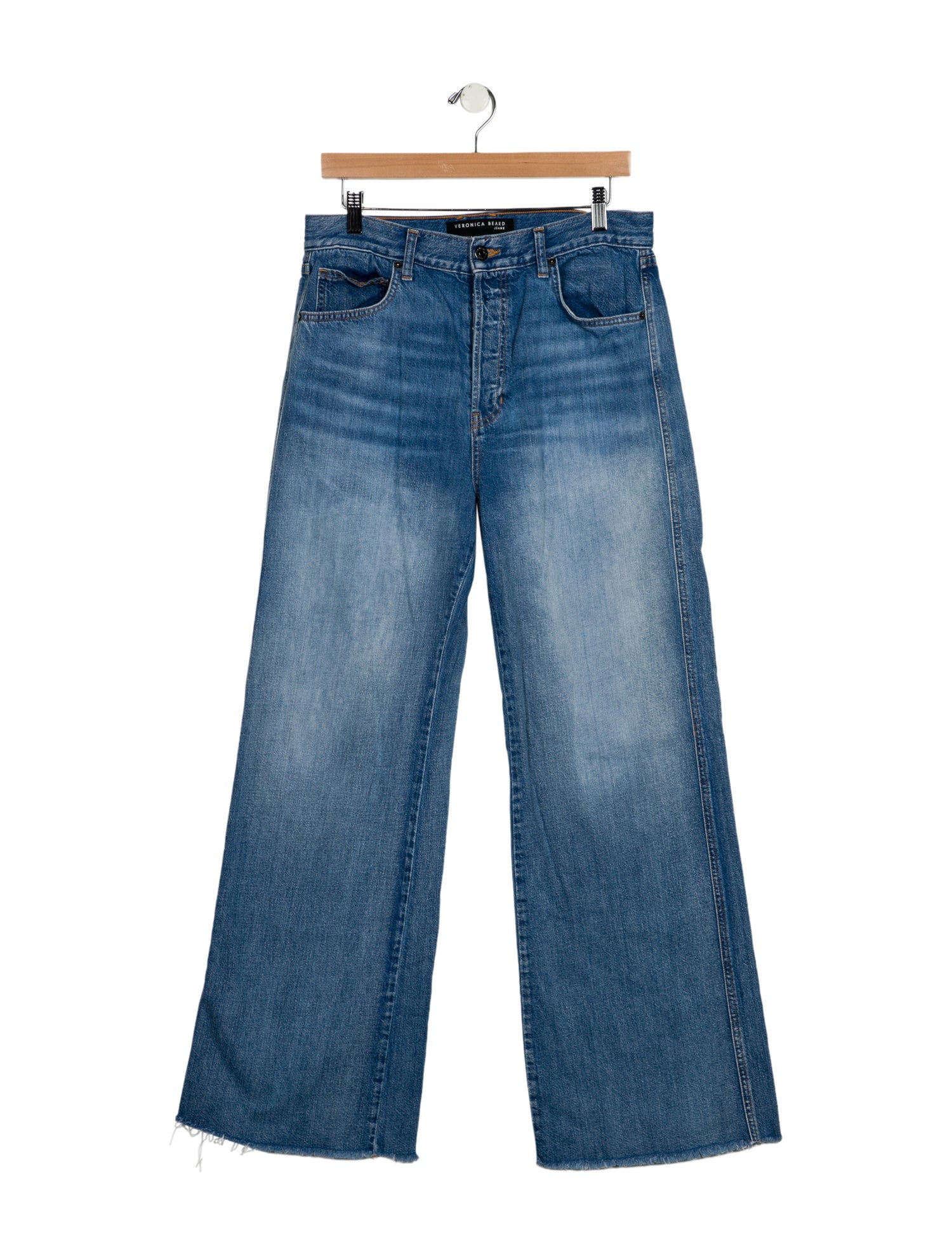 Veronica Beard High-Rise Wide Leg Jeans