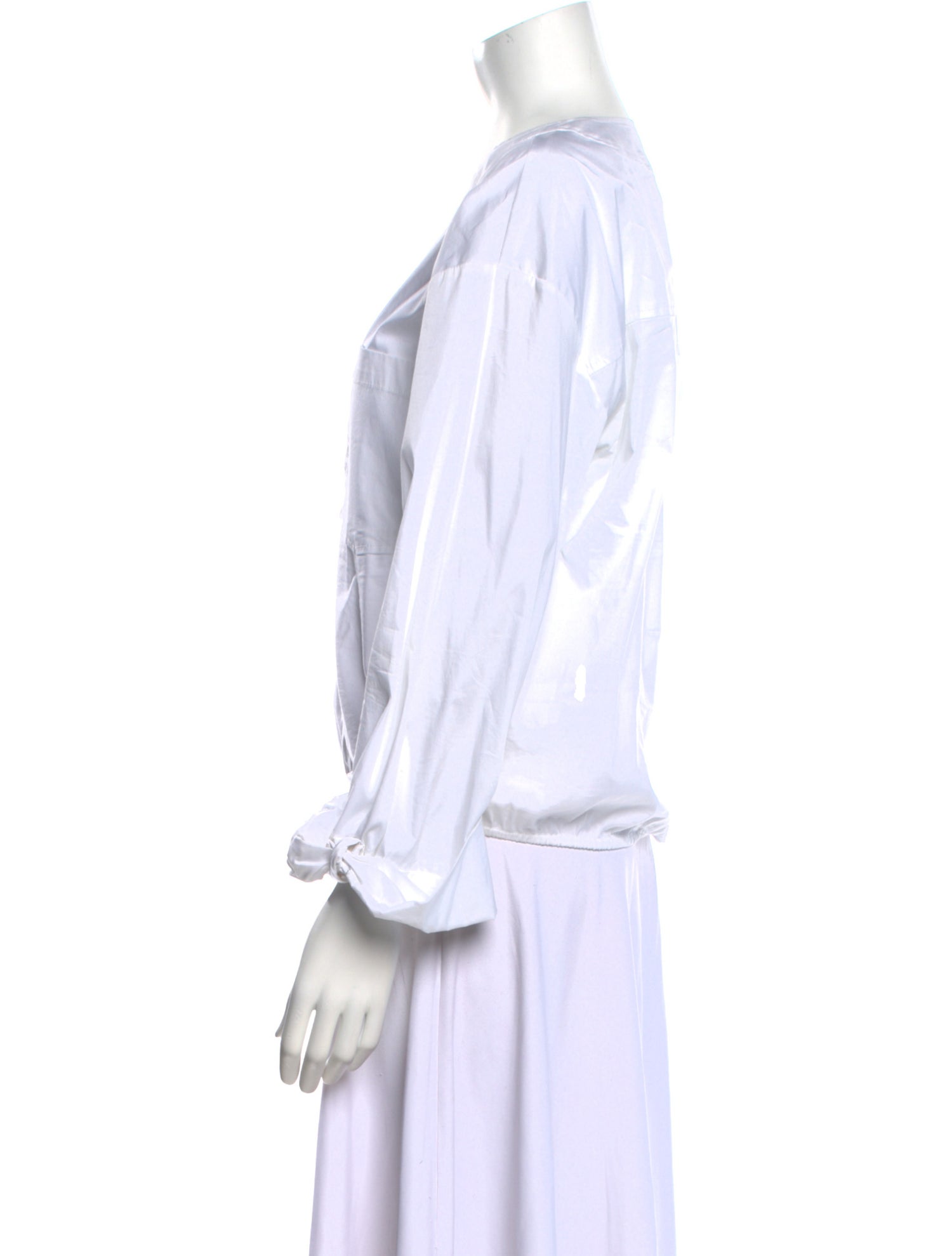 Veronica Beard V-Neck Long Sleeve Blouse