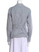 Veronica Beard Striped V-Neck Button-Up Top