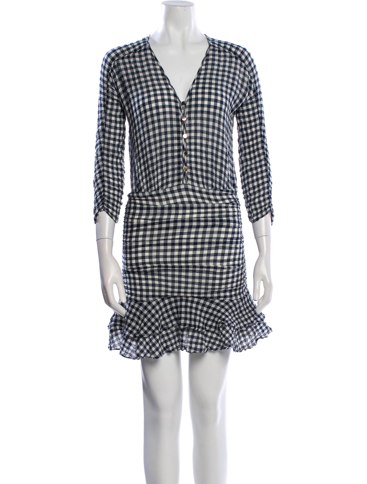Veronica Beard Plaid Print Mini Dress