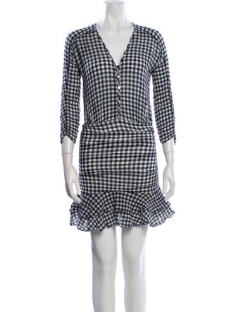 Veronica Beard Plaid Print Mini Dress