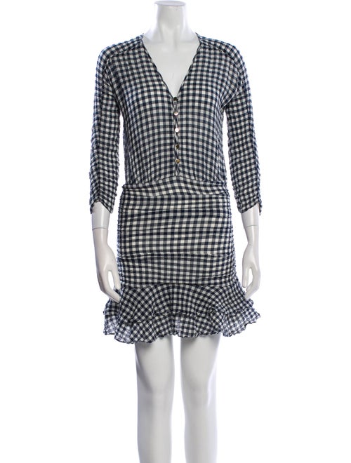 Veronica Beard Plaid Print Mini Dress