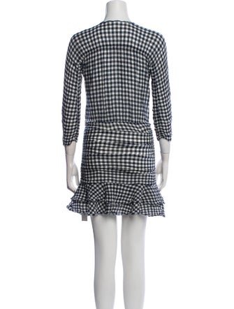 Veronica Beard Plaid Print Mini Dress