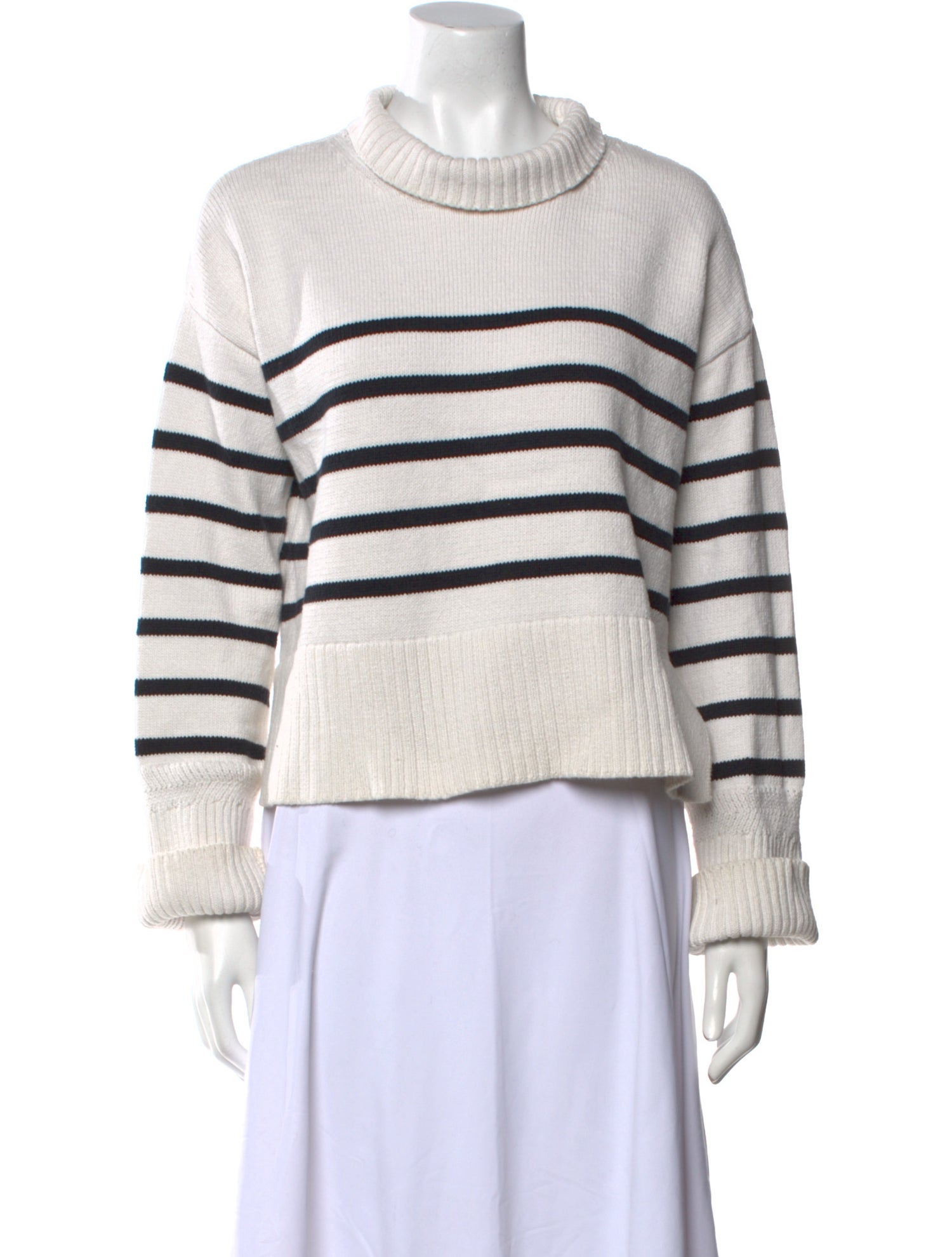 Veronica Beard Striped Turtleneck Sweater
