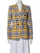 Veronica Beard Plaid Print Blazer