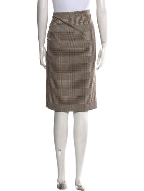 Veronica Beard Plaid Print Knee-Length Skirt