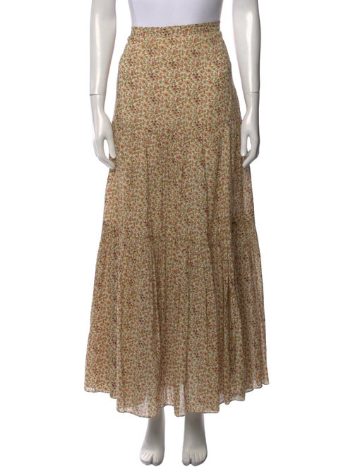 Veronica Beard Floral Print Midi Length Skirt