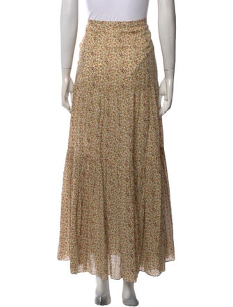 Veronica Beard Floral Print Midi Length Skirt