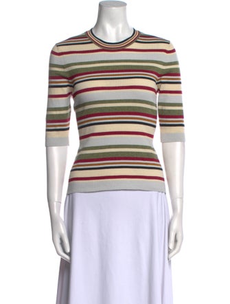 Veronica Beard Striped Crew Neck T-Shirt