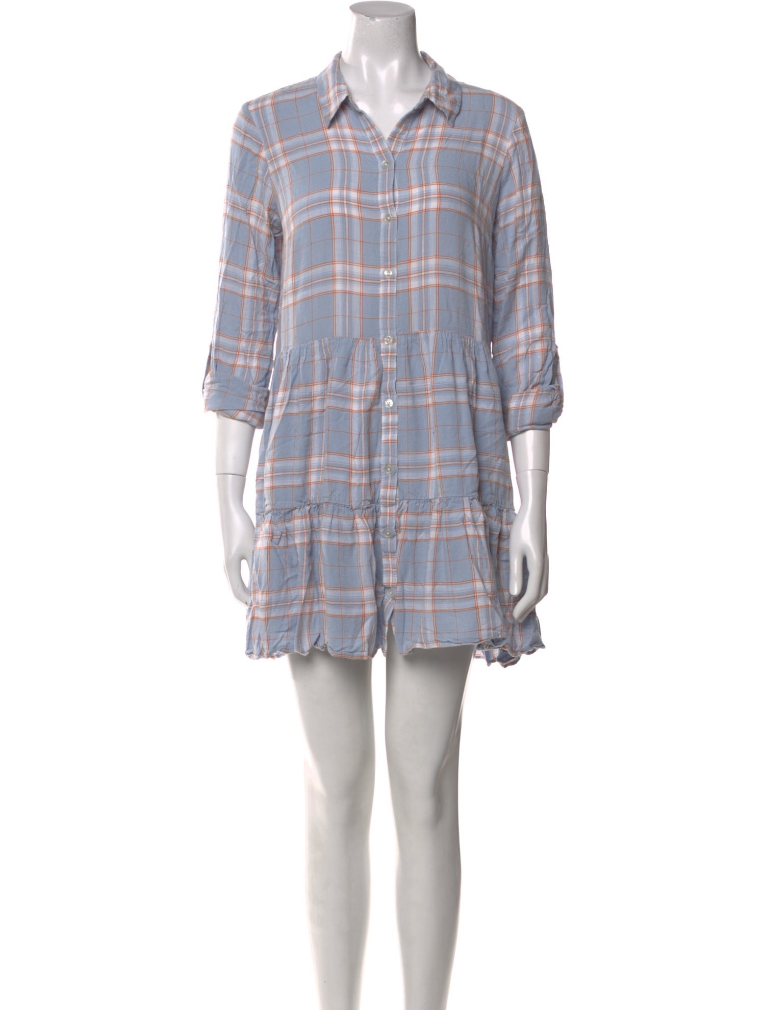 Veronica Beard Plaid Print Mini Dress