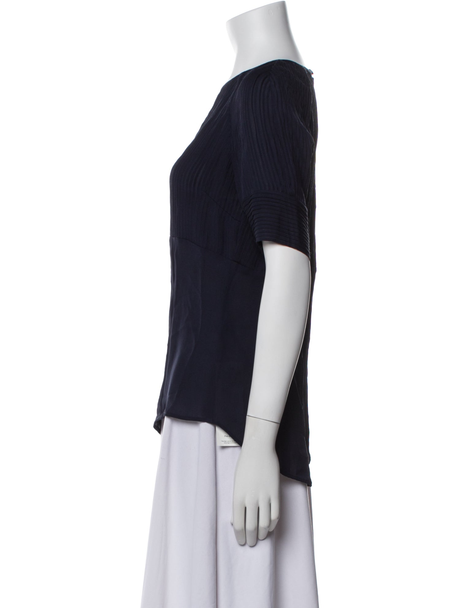 Veronica Beard Silk Crew Neck T-Shirt