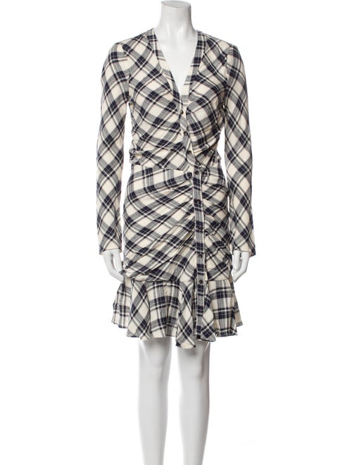 Veronica Beard Plaid Print Mini Dress
