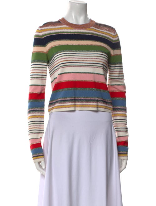 Veronica Beard Striped Crew Neck Sweatshirt