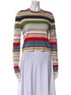 Veronica Beard Striped Crew Neck Sweatshirt