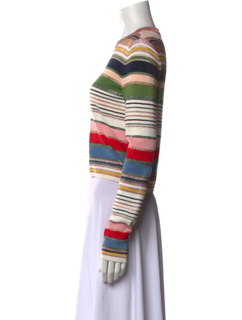 Veronica Beard Striped Crew Neck Sweatshirt