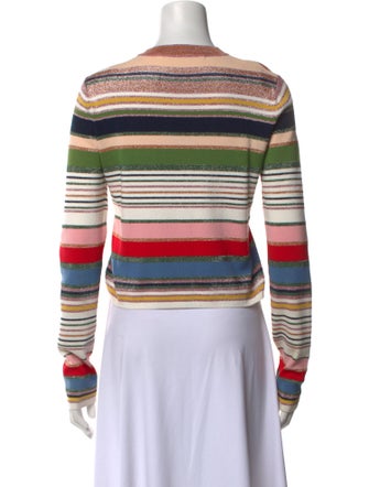 Veronica Beard Striped Crew Neck Sweatshirt
