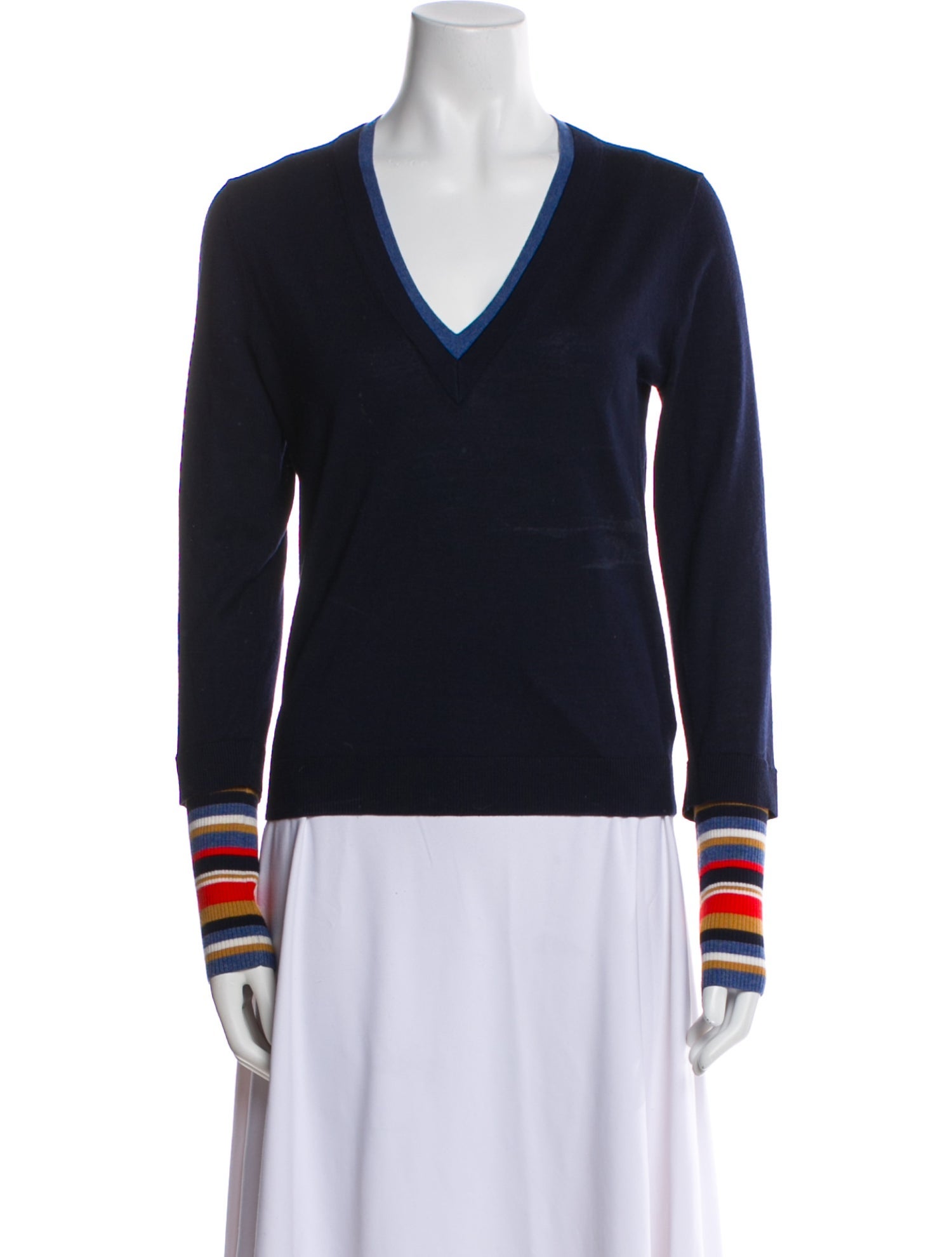 Veronica Beard Merino Wool Striped Sweater