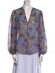 Veronica Beard Silk Floral Print Blouse