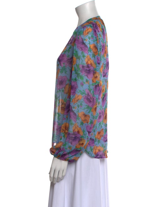 Veronica Beard Silk Floral Print Blouse