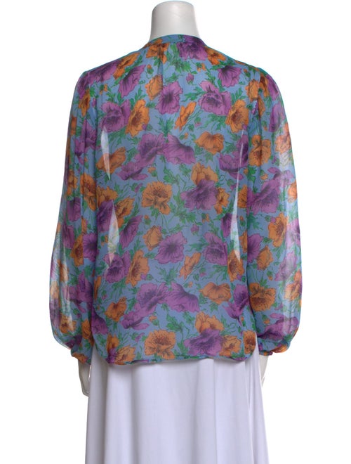 Veronica Beard Silk Floral Print Blouse