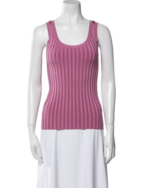 Veronica Beard Striped Scoop Neck Top