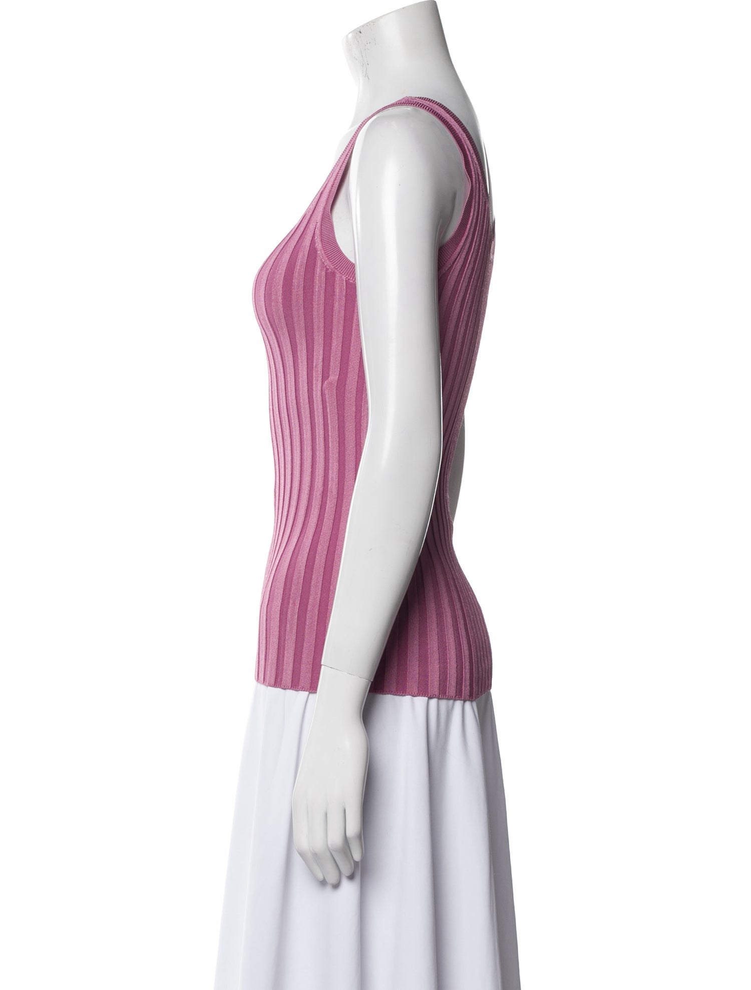 Veronica Beard Striped Scoop Neck Top