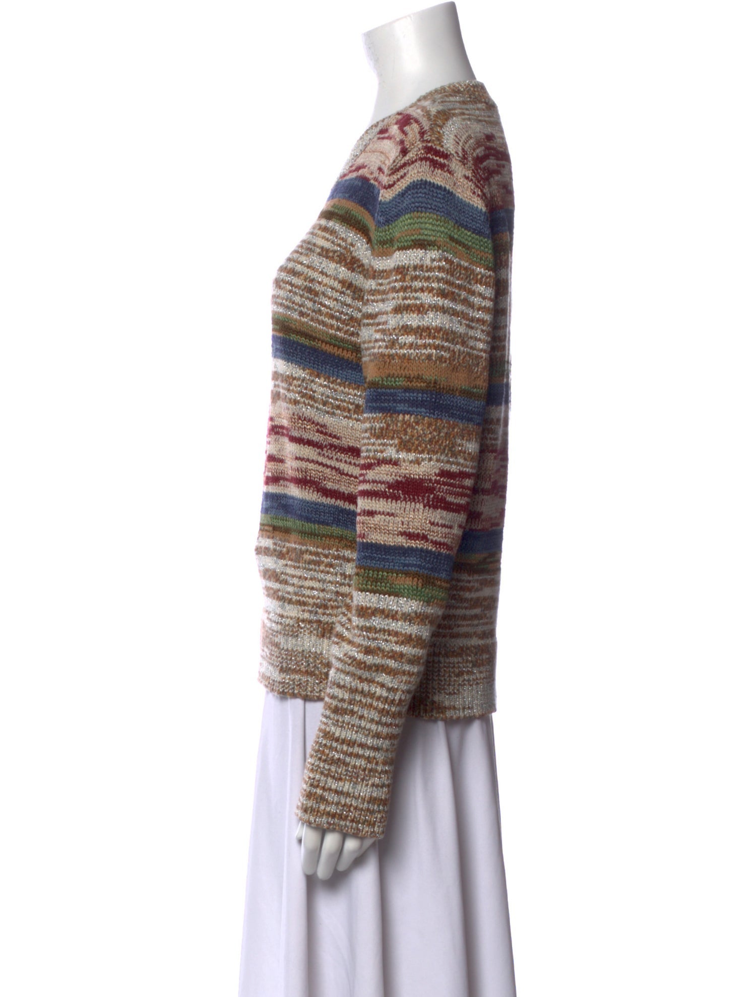 Veronica Beard Striped Crew Neck Sweater