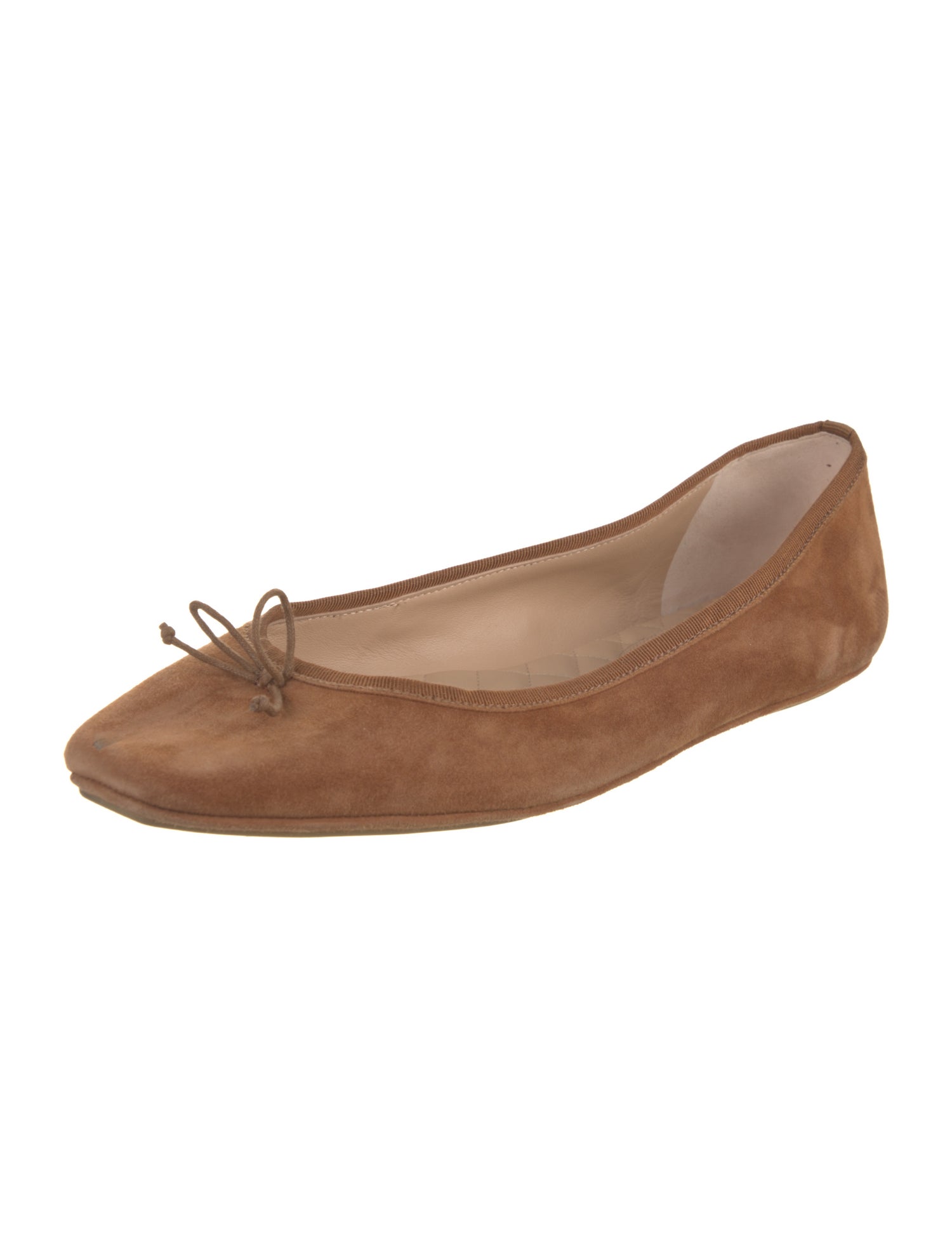 Veronica Beard Suede Bow Accents Ballet Flats