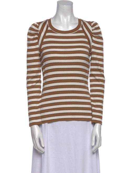 Veronica Beard Striped Crew Neck Top