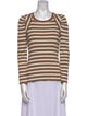 Veronica Beard Striped Crew Neck Top