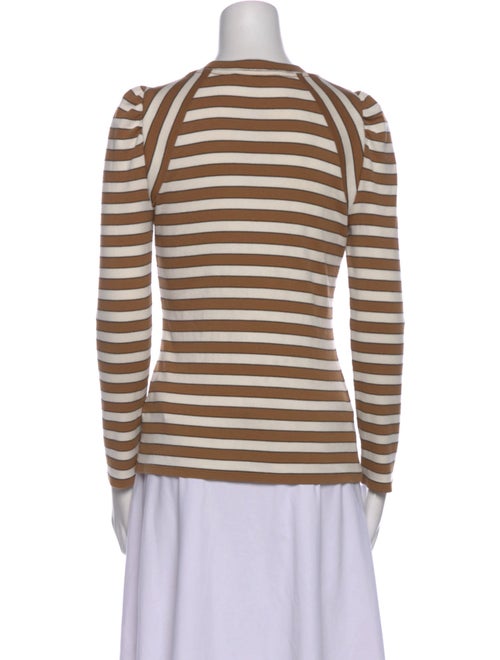 Veronica Beard Striped Crew Neck Top
