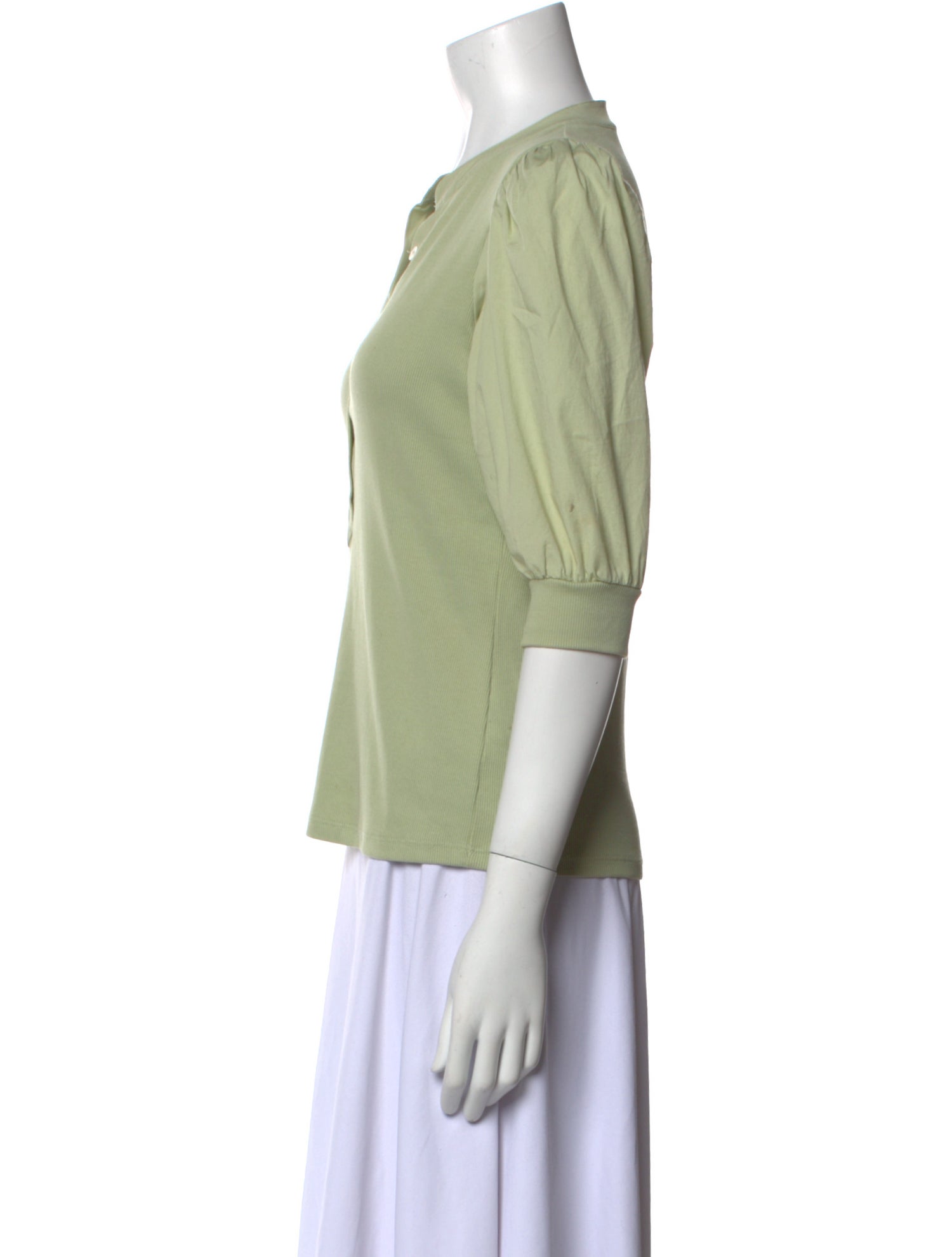 Veronica Beard V-Neck Three-Quarter Sleeve Blouse